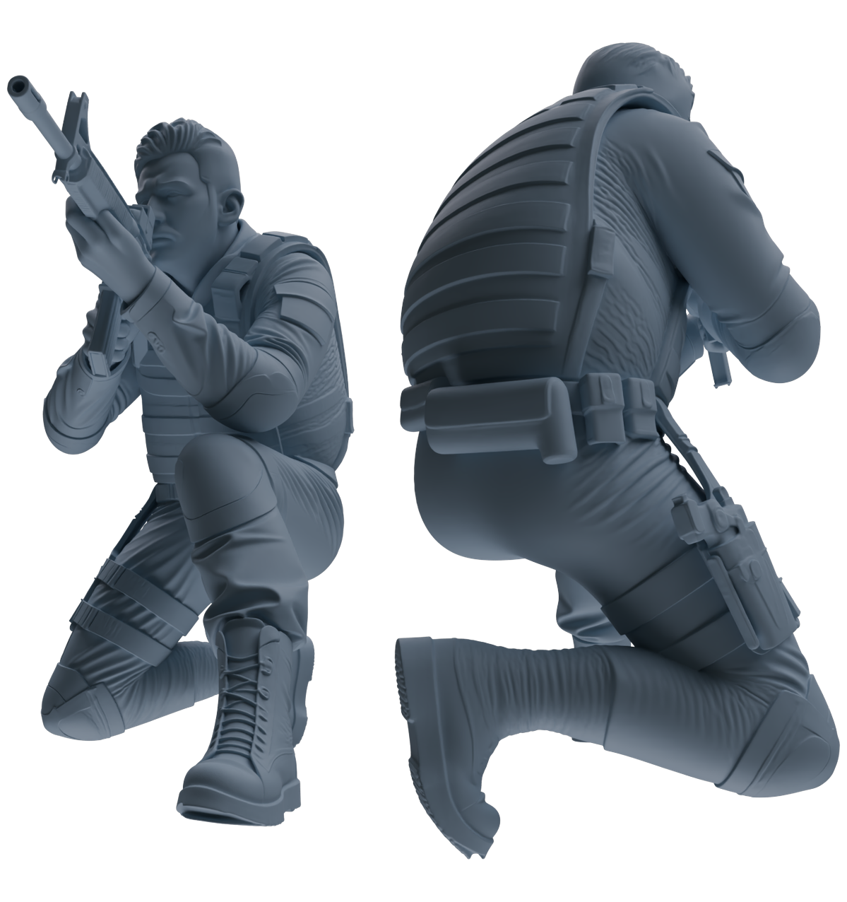 MRY-SFW SSTR037 Miniatures Soldier Model Kit 1993 Mogadishu Black Hawk Helicopter Soldier Combat Six-Person Group 2