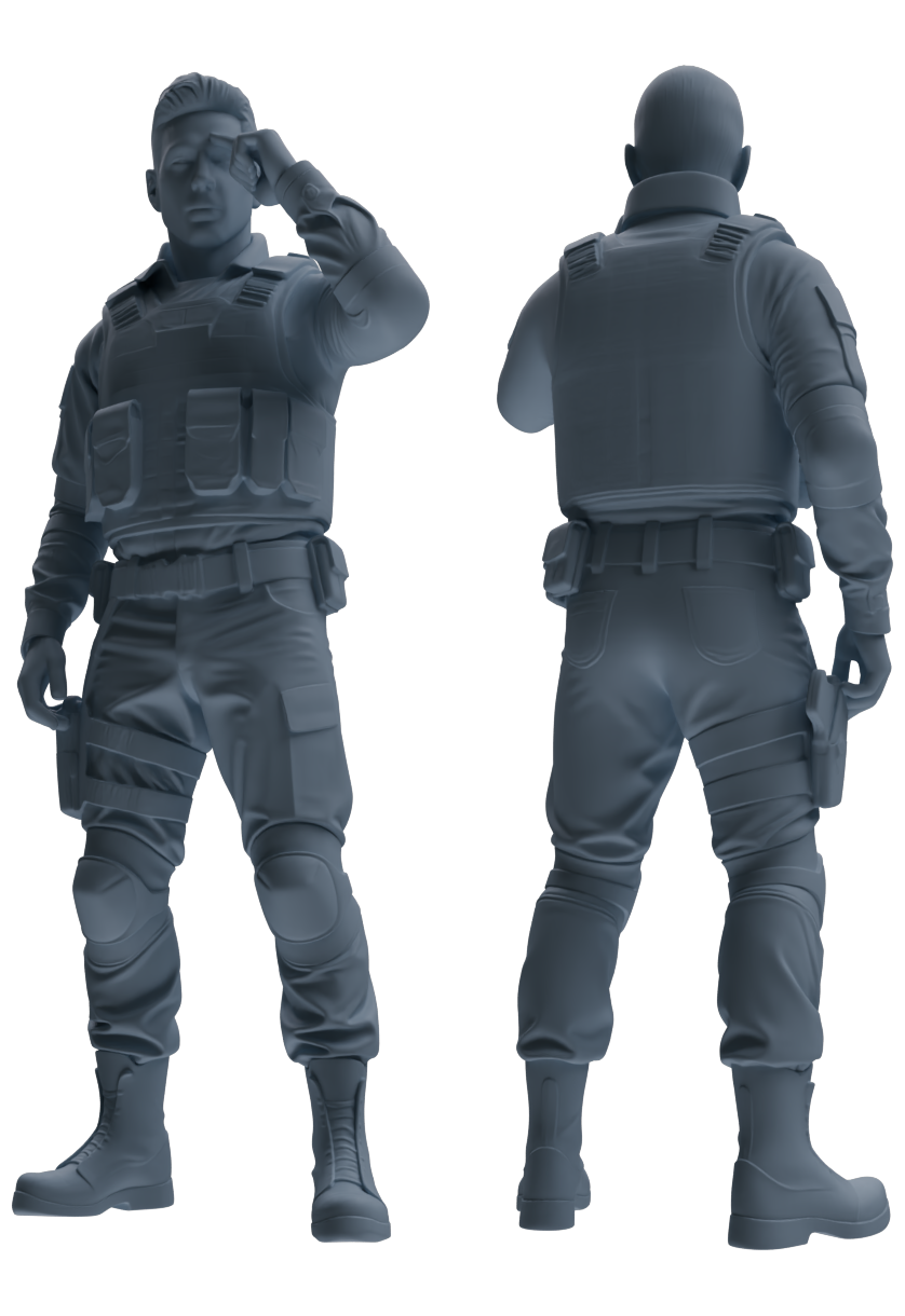 MRY-SFW SSTR032 Miniatures Soldier Model Kit 1993 Mogadishu Black Hawk Helicopter Soldier Praying Six-Person Group