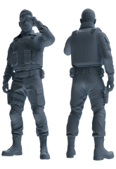 MRY-SFW SSTR032 Miniatures Soldier Model Kit 1993 Mogadishu Black Hawk Helicopter Soldier Praying Six-Person Group