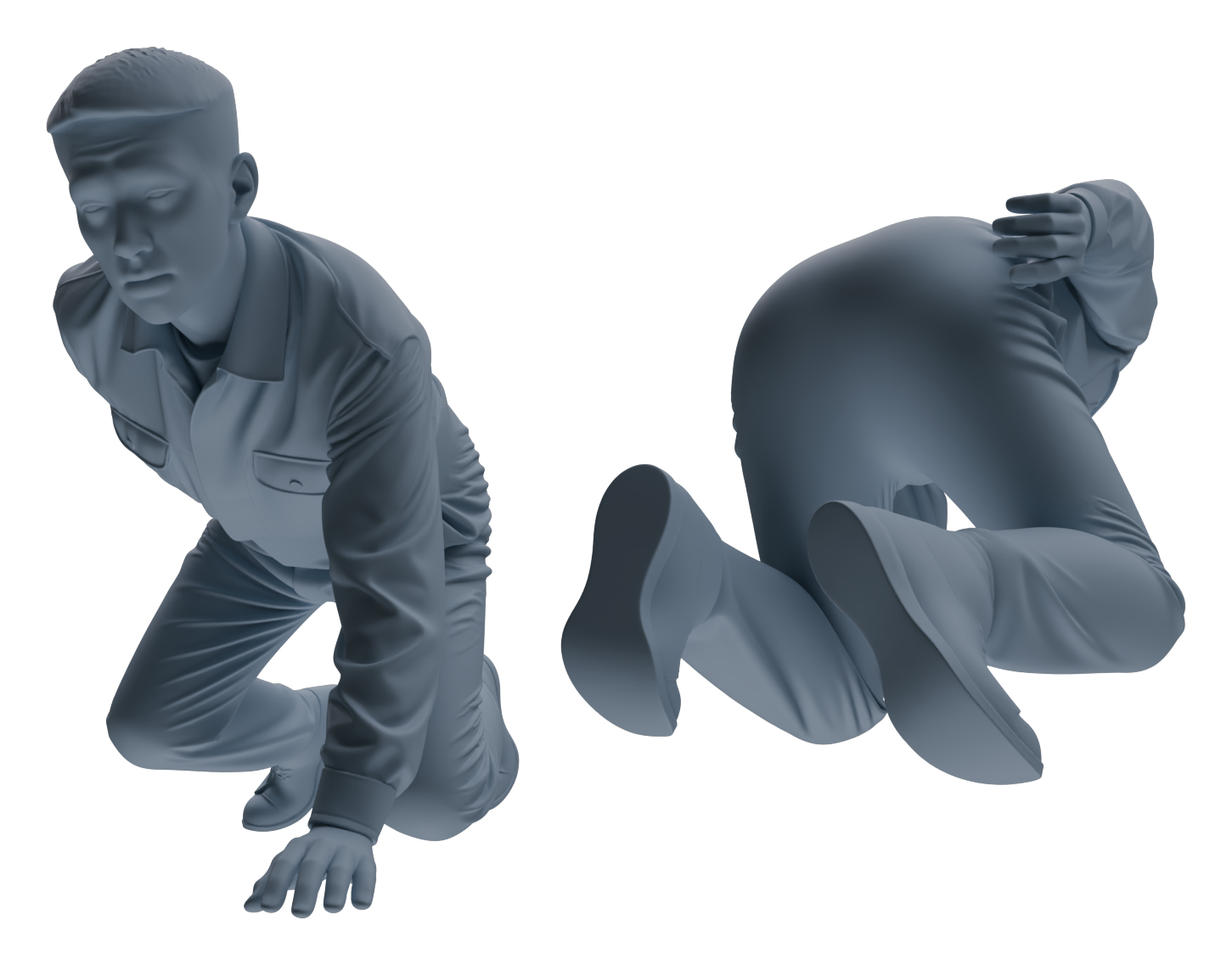 Detail view of MRY-SFW LYGR654 China 1983 Strike Hard Campaign Six-Person Arrest Group Model