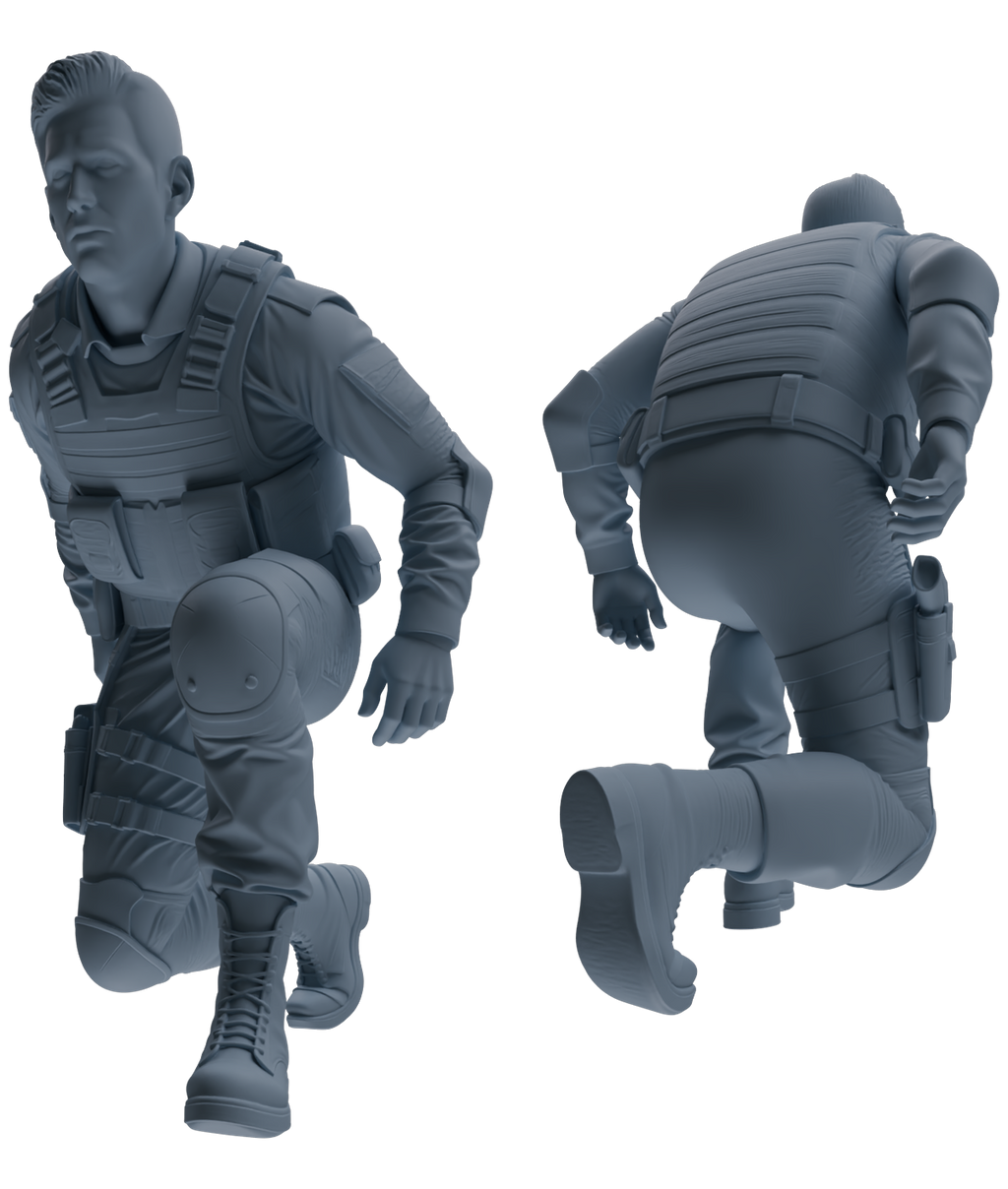 MRY-SFW SSTR031 Miniatures Soldier Model Kit 1993 Mogadishu Black Hawk Helicopter Soldier Ambush Six-Person Group