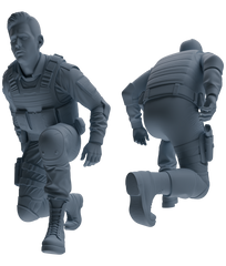 MRY-SFW SSTR031 Miniatures Soldier Model Kit 1993 Mogadishu Black Hawk Helicopter Soldier Ambush Six-Person Group