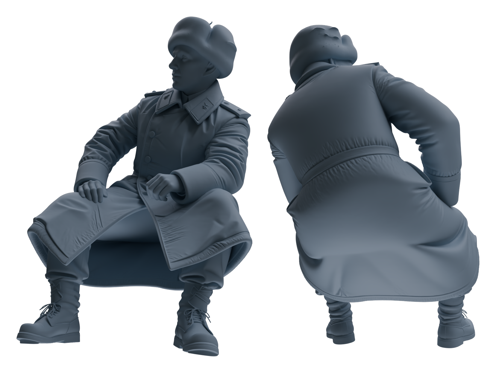 Detail view of MRY-SFW LYGR642 WWII Soviet Four-Person Leisure Model