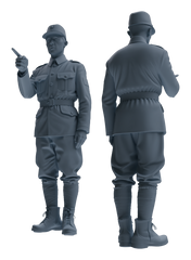 Detail view of MRY-SFW LYGR635 WWII Japanese Army Six-Person Reprimand Group Model