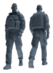 Detail view of MRY-SFW LYGR623 Modern U.S. Army Six-Person Daily Model