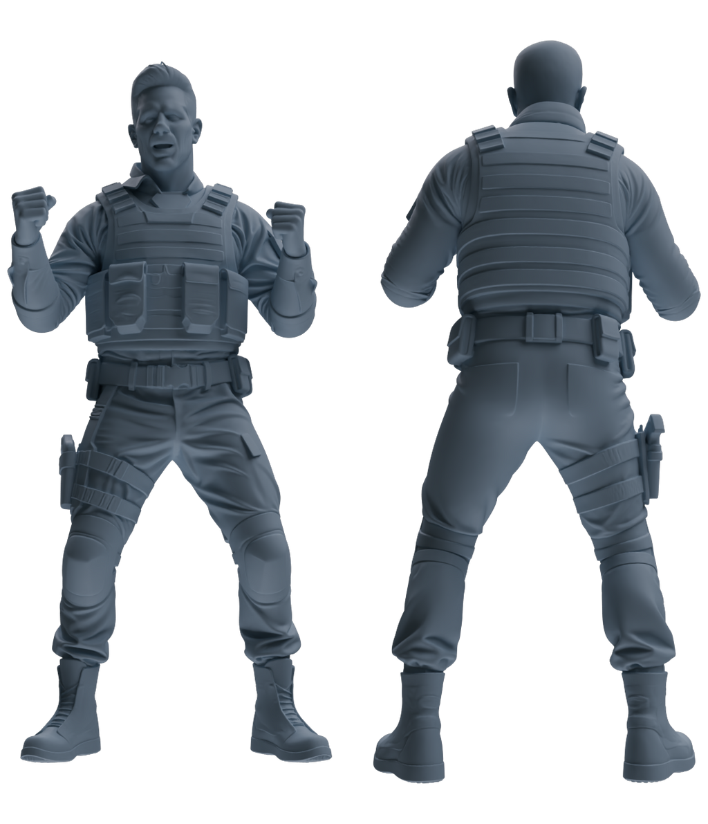 MRY-SFW SSTR033 Miniatures Soldier Model Kit 1993 Mogadishu Black Hawk Helicopter Soldier Celebrating Six-Person Group