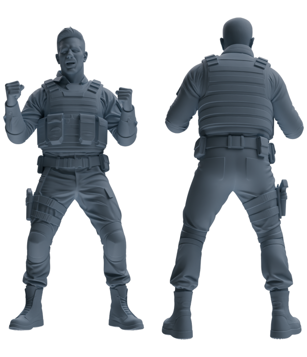 MRY-SFW SSTR033 Miniatures Soldier Model Kit 1993 Mogadishu Black Hawk Helicopter Soldier Celebrating Six-Person Group