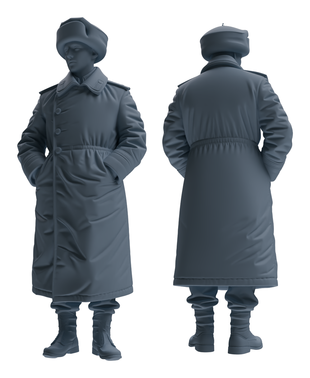 Detail view of MRY-SFW LYGR646 WWII Soviet Union Six-Person Rest Group Model