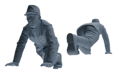 Detail view of MRY-SFW LYGR638 WWII Japanese Army Six-Person Ambush Group Model