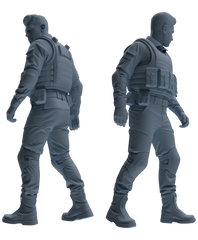 MRY-SFW SSTR036 Miniatures Soldier Model Kit 1993 Mogadishu Black Hawk Helicopter Soldier Patrol Six-Person Group