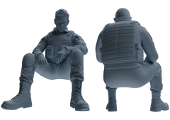 MRY-SFW SSTR035 Miniatures Soldier Model Kit 1993 Mogadishu Black Hawk Helicopter Soldier Resting Six-Person Group