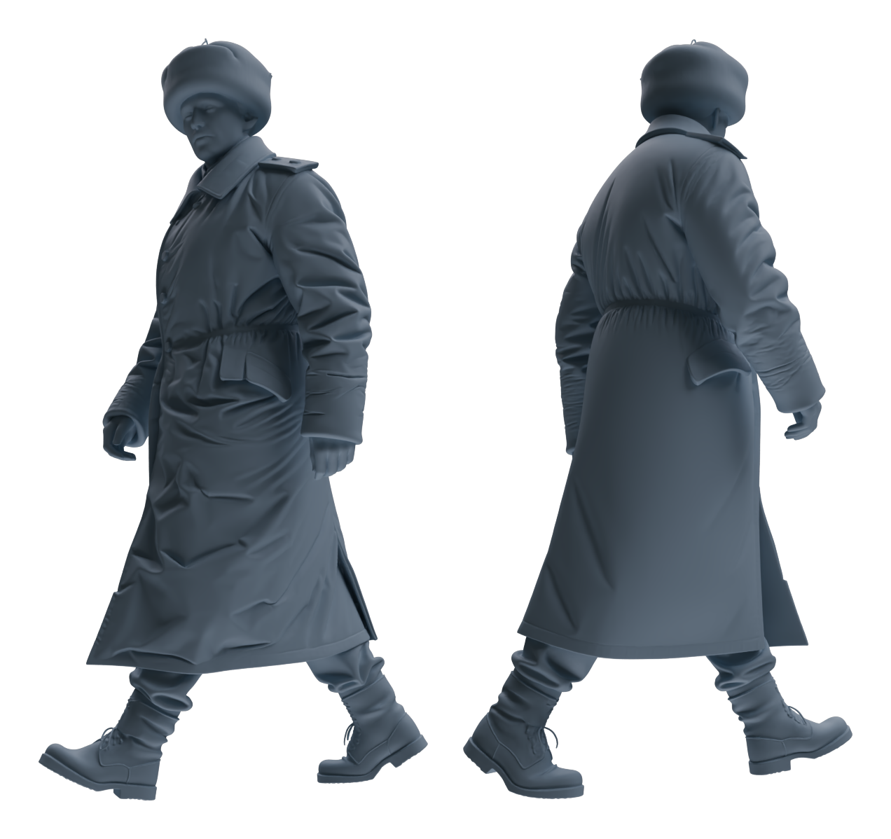 Detail view of MRY-SFW LYGR644 WWII Soviet Union Six-Person Daily Routine Model