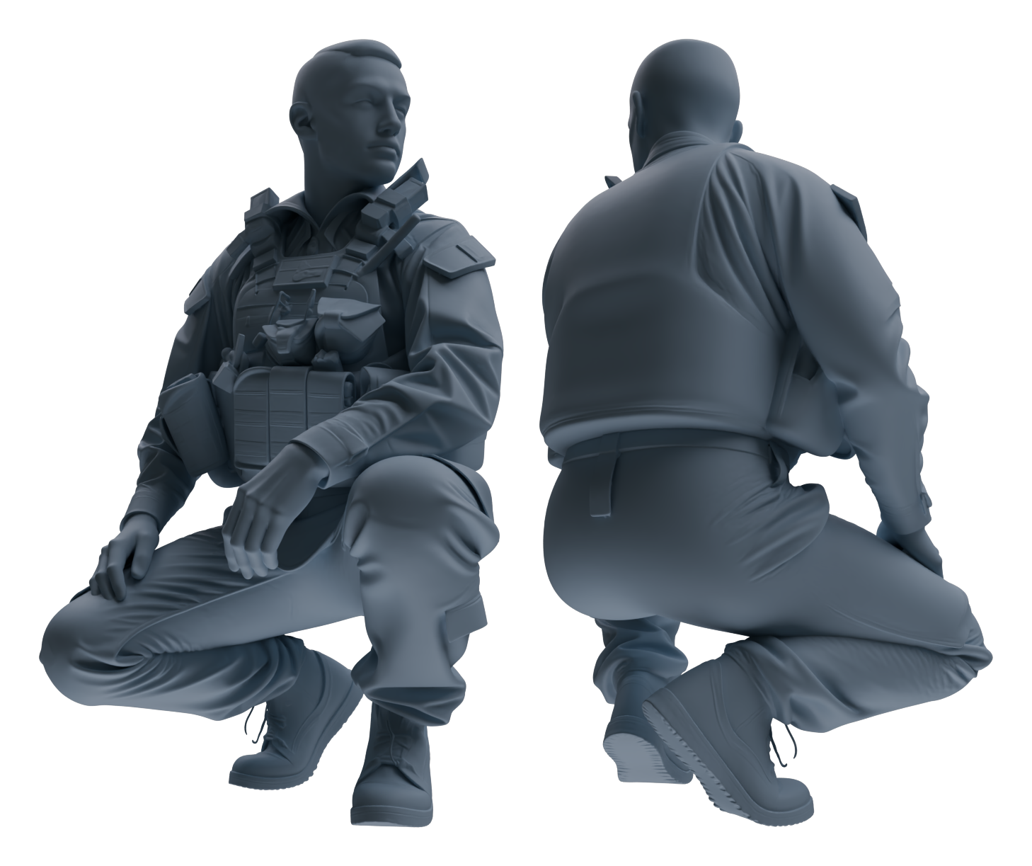 Detail view of MRY-SFW LYGR622 Modern U.S. Army Six-Person Daily 2 Model