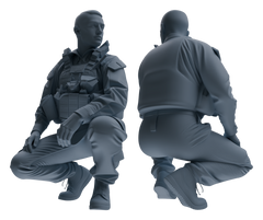 Detail view of MRY-SFW LYGR622 Modern U.S. Army Six-Person Daily 2 Model
