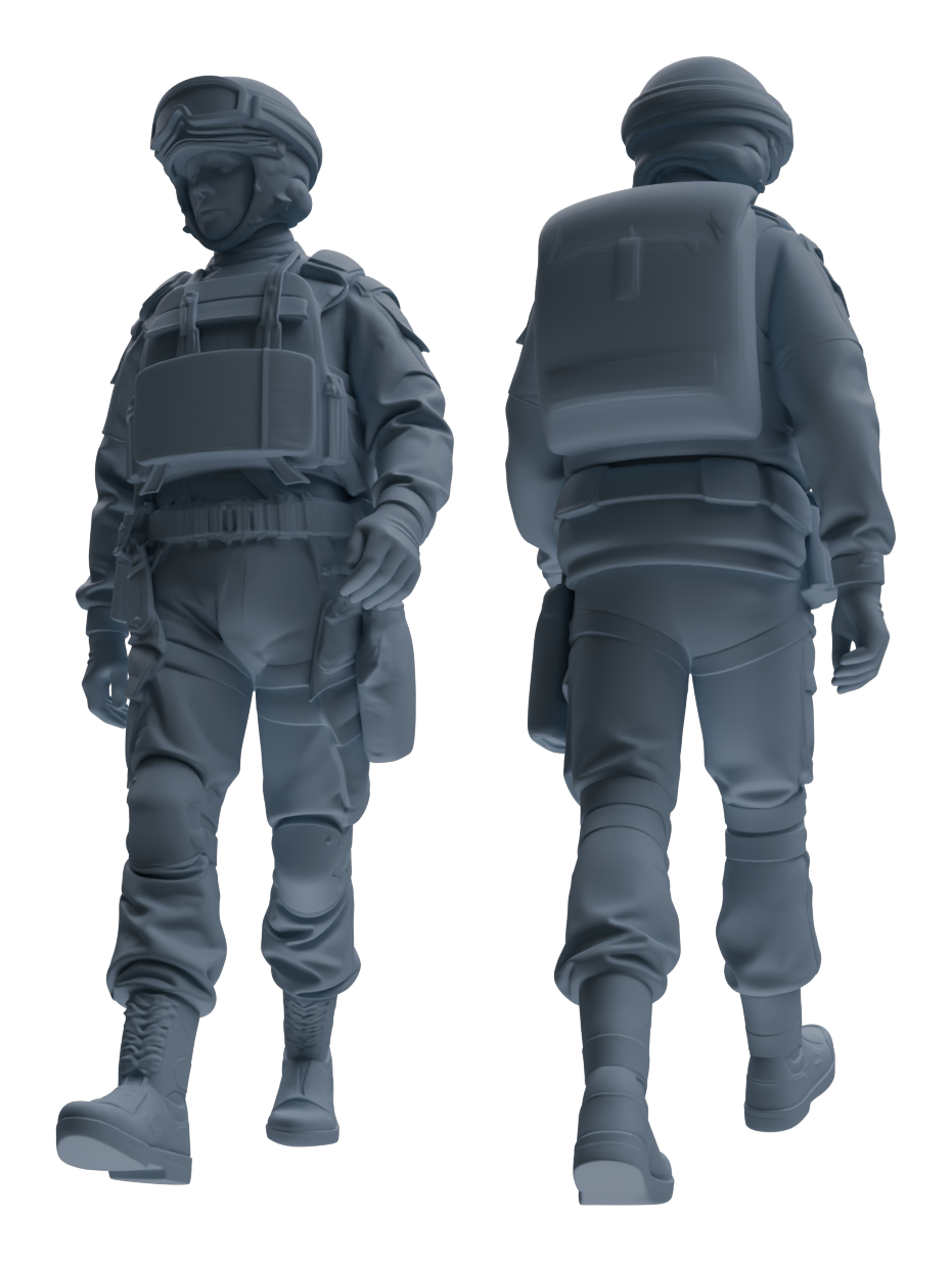 Detail view of MRY-SFW LYGR631 Modern Airborne Division Six-Person Daily Model