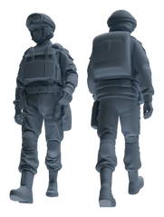 Detail view of MRY-SFW LYGR631 Modern Airborne Division Six-Person Daily Model