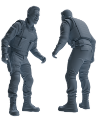 MRY-SFW SSTR026 Miniatures Soldier Model Kit 1993 Mogadishu Black Hawk Helicopter Soldier Singing Five-Person Group