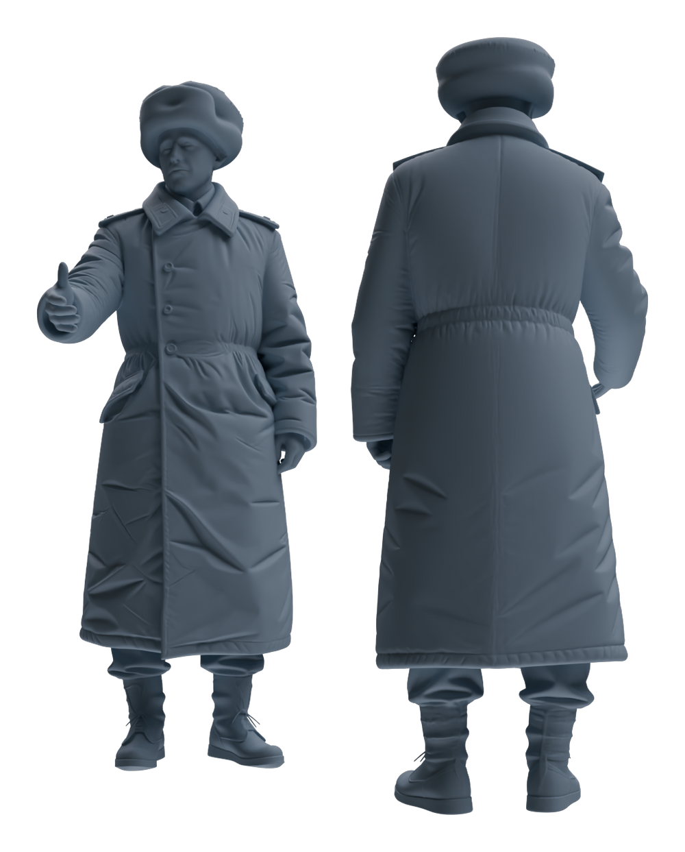 Detail view of MRY-SFW LYGR643 WWII Soviet Union Six-Person Daily Routine 2 Model