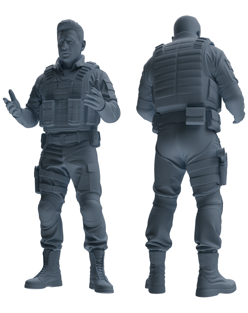 MRY-SFW SSTR034 Miniatures Soldier Model Kit 1993 Mogadishu Black Hawk Helicopter Soldier Discussion Six-Person Group