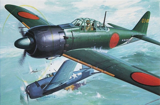 Hasegawa 08054 1/32 Mitsubishi A6M5/5a/5b/5c Zero Fighter Model 52 Aircraft New — scale model kit