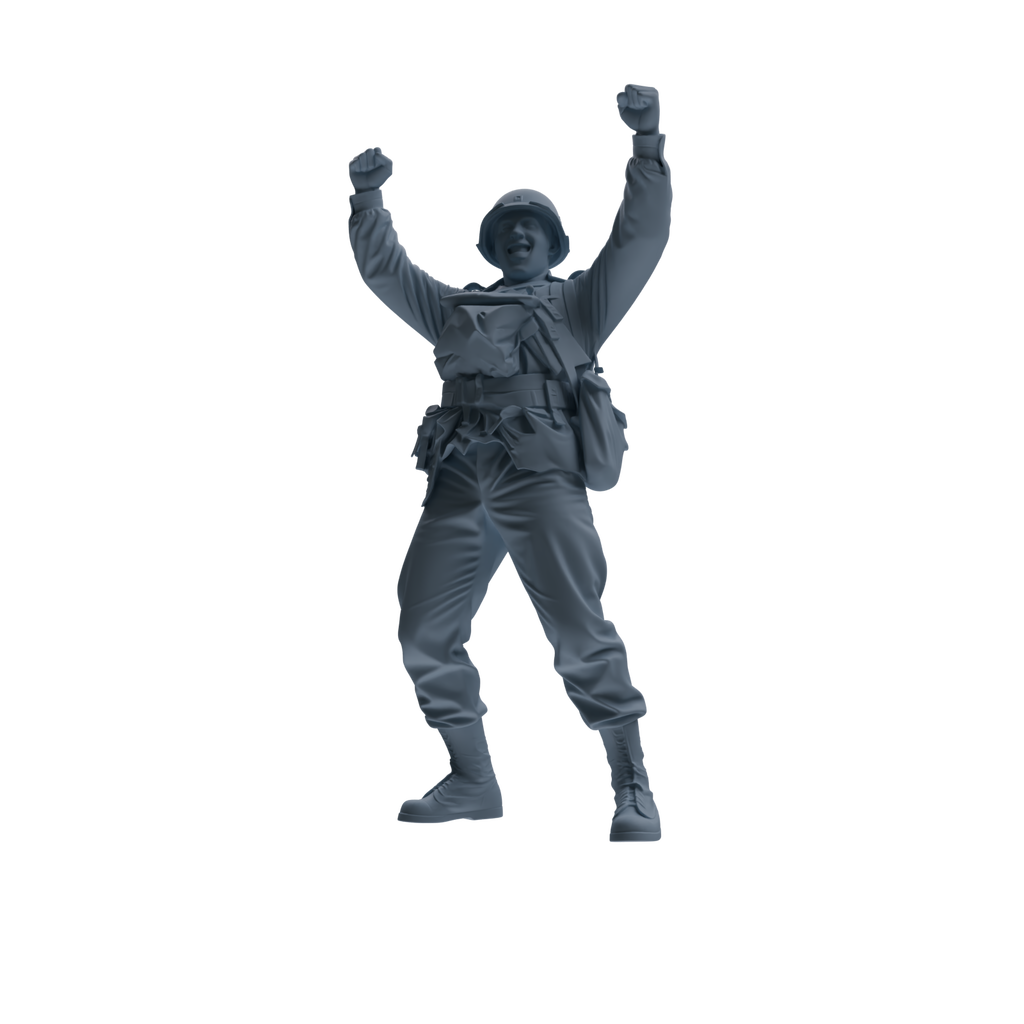 MRY-SFW SSTR073 Miniatures Soldier Model Kit Saving Ryan in Normandy WWII U.S. Army Four-Person Celebrating Group