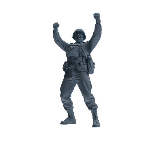 MRY-SFW SSTR073 Miniatures Soldier Model Kit Saving Ryan in Normandy WWII U.S. Army Four-Person Celebrating Group