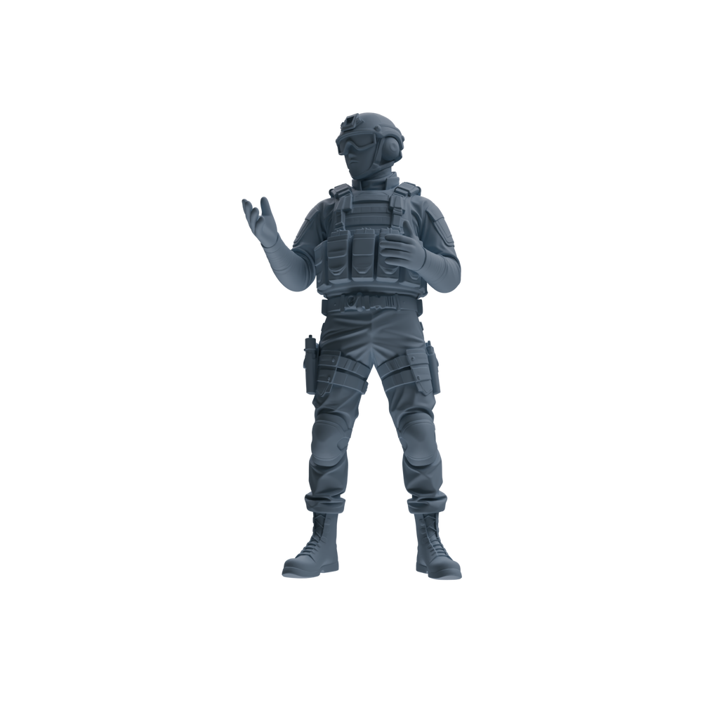 MRY-SFW SSTR347 Modern American Mercenary Conversation Four-Person Group