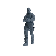 MRY-SFW SSTR128 Miniatures Soldier Model Kit Boston Attack Modern Boston Police Four-Person Patrol Group 2