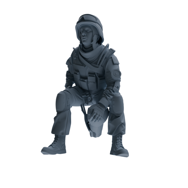 MRY-SFW SSTR336 Modern Counter-Terrorism SWAT Fire Support Operator Combat 2 Four-Person Group