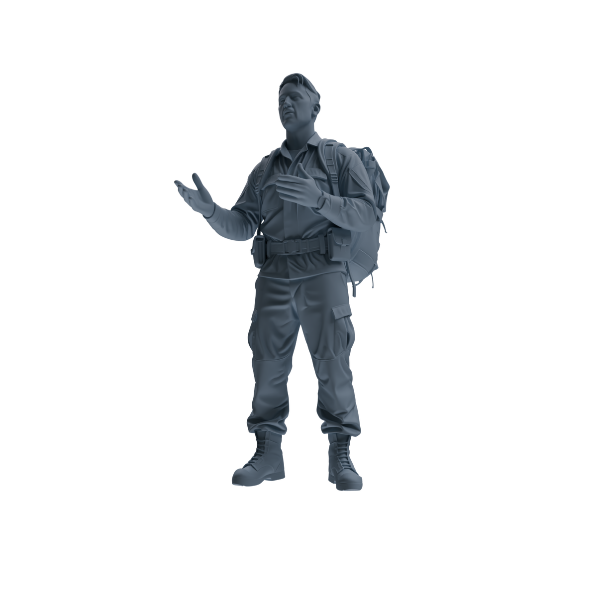 MRY-SFW SSTR134 Miniatures Soldier Model Kit War of Hyenas Modern Canadian Army Four-Person Conversation Group — detail view 4