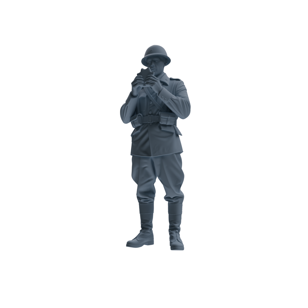 MRY-SFW SSTR222 WWII French Army Logistics Soldier Picnic Three-Person Group
