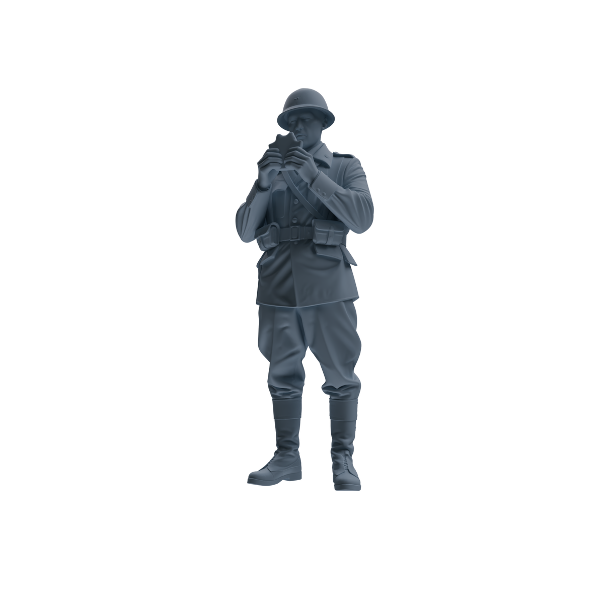 MRY-SFW SSTR222 WWII French Army Logistics Soldier Picnic Three-Person Group — detail view 3