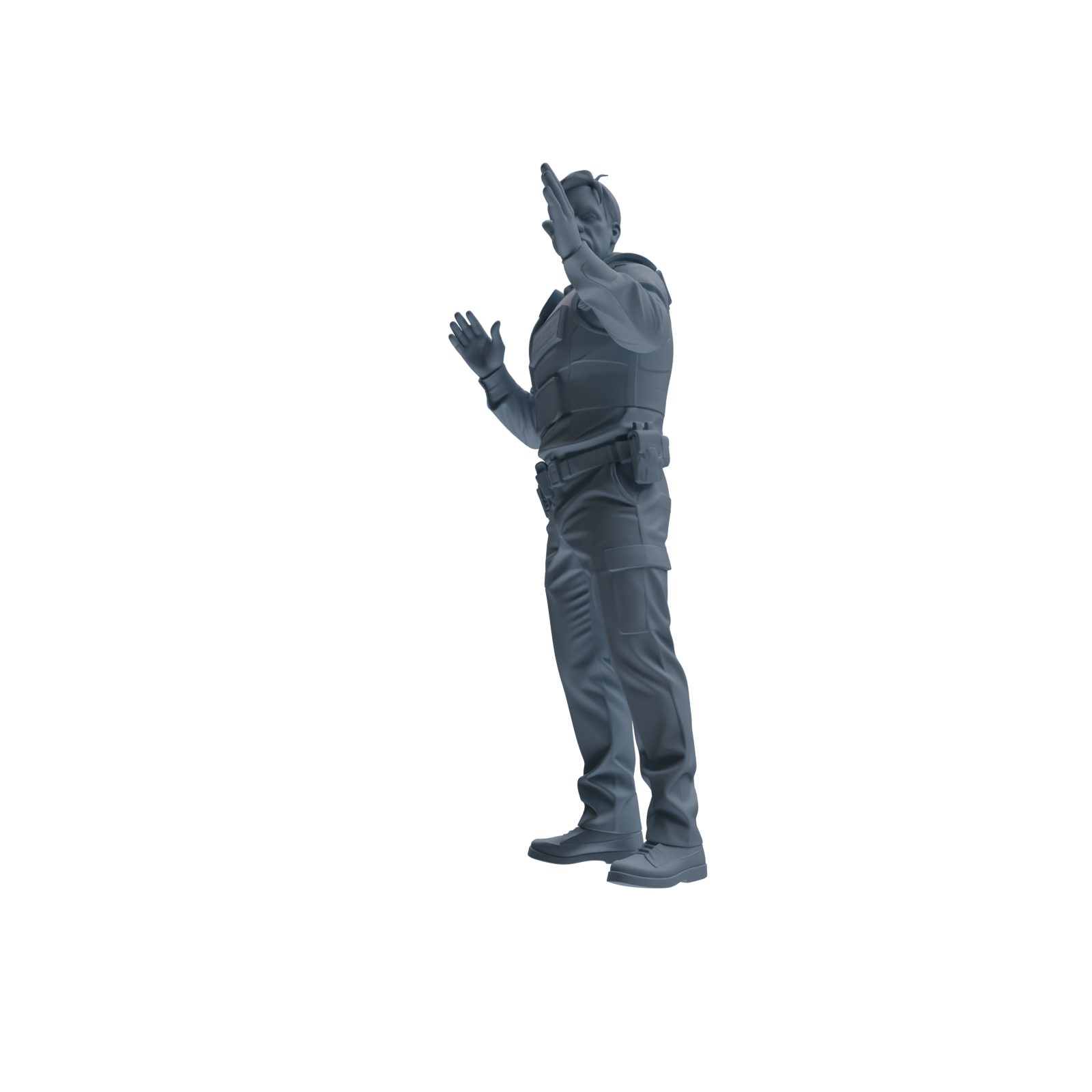 MRY-SFW SSTR121 Miniatures Soldier Model Kit Boston Attack Modern Boston Police Four-Person Gunfight Group