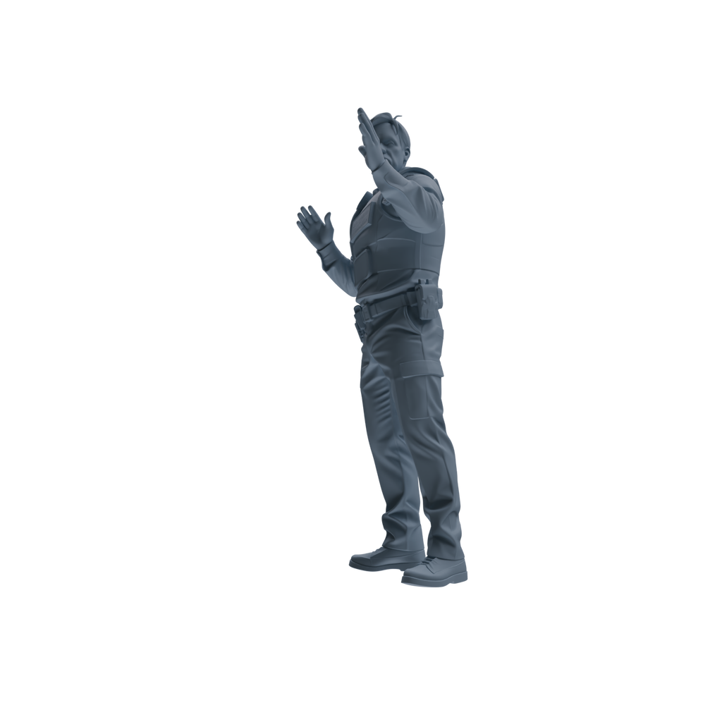 MRY-SFW SSTR121 Miniatures Soldier Model Kit Boston Attack Modern Boston Police Four-Person Gunfight Group