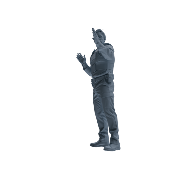 MRY-SFW SSTR121 Miniatures Soldier Model Kit Boston Attack Modern Boston Police Four-Person Gunfight Group