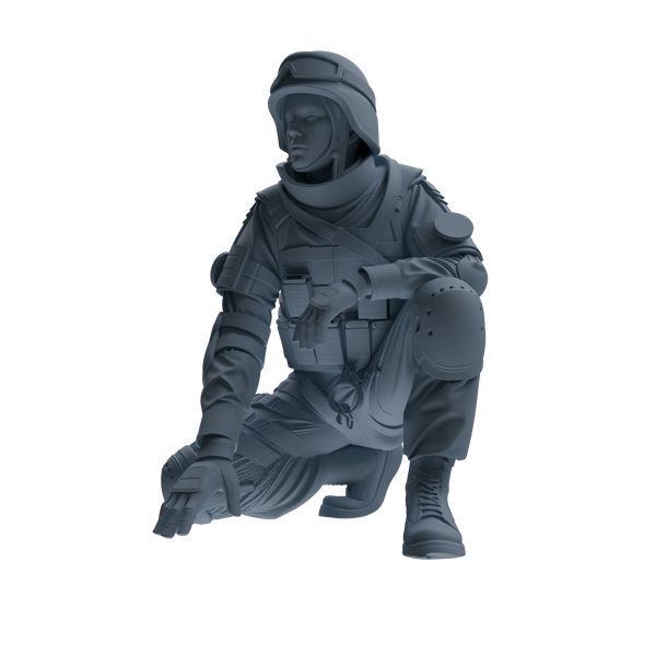 MRY-SFW SSTR327 Modern Counter-Terrorism SWAT Fire Support Operator Combat 3 Four-Person Group
