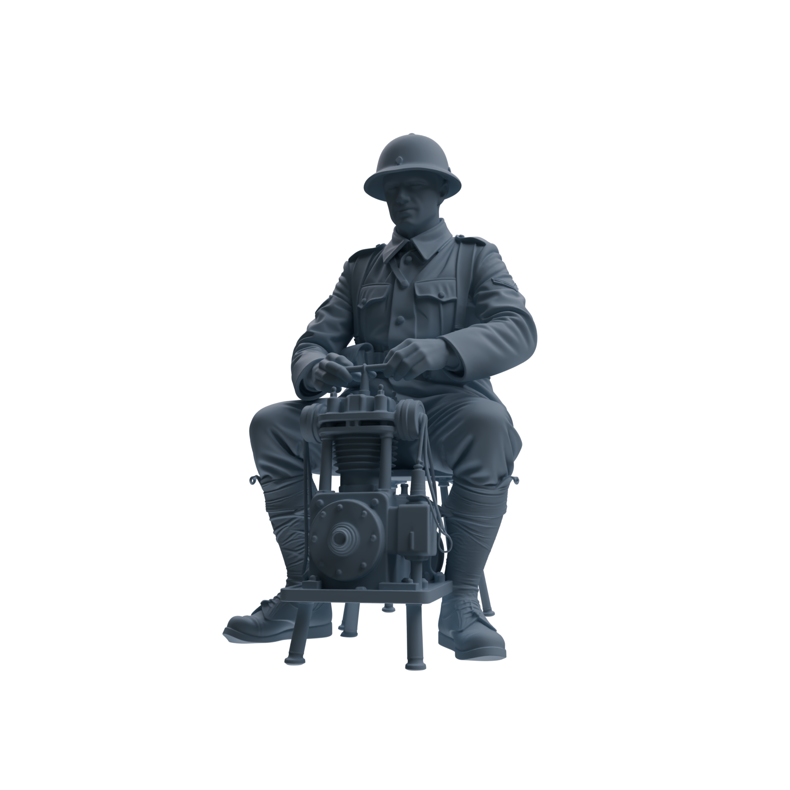 MRY-SFW SSTR265 WWI U.S. Army Logistics Soldier Maintenance Four-Person Group