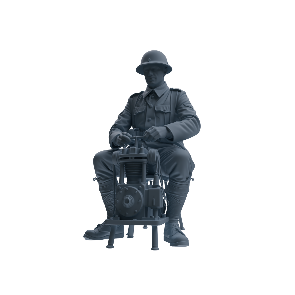 MRY-SFW SSTR265 WWI U.S. Army Logistics Soldier Maintenance Four-Person Group — detail view 4