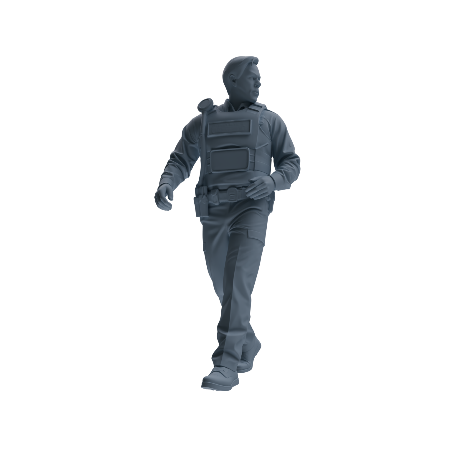 MRY-SFW SSTR127 Miniatures Soldier Model Kit Boston Attack Modern Boston Police Four-Person Patrol Group