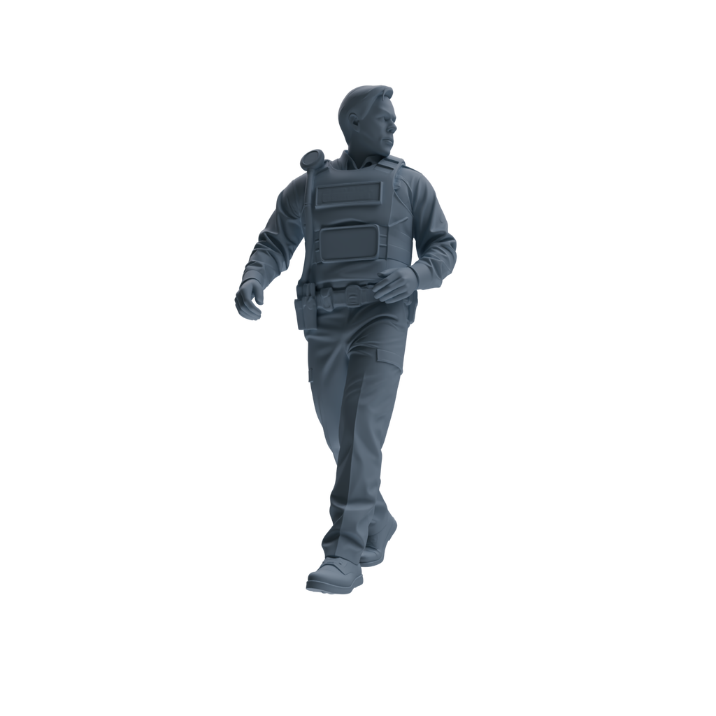 MRY-SFW SSTR127 Miniatures Soldier Model Kit Boston Attack Modern Boston Police Four-Person Patrol Group