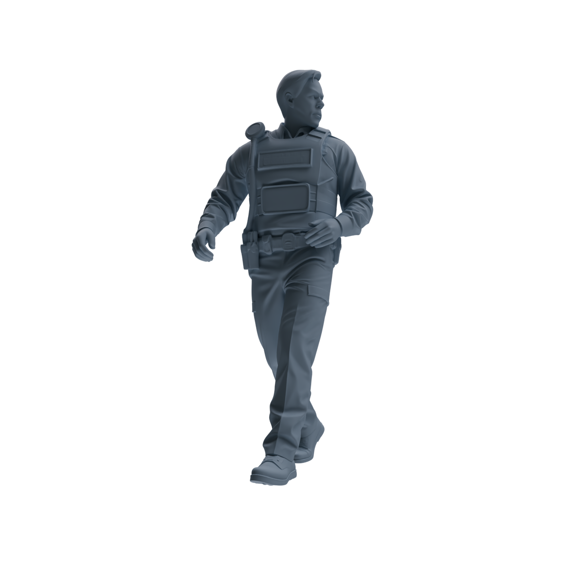 MRY-SFW SSTR127 Miniatures Soldier Model Kit Boston Attack Modern Boston Police Four-Person Patrol Group — detail view 4