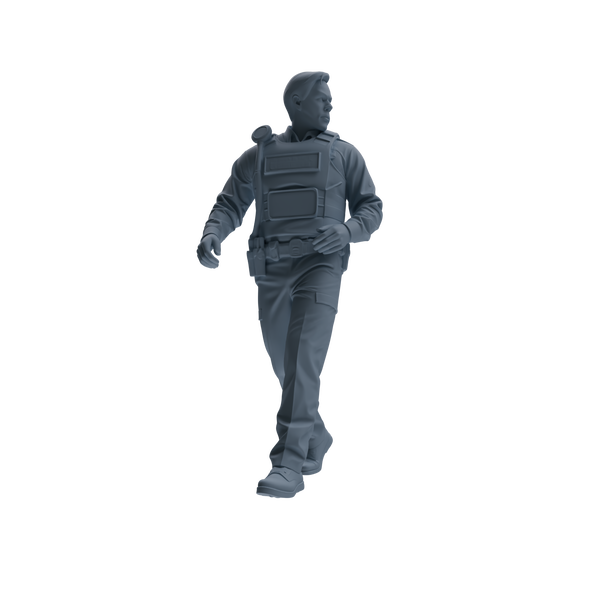 MRY-SFW SSTR127 Miniatures Soldier Model Kit Boston Attack Modern Boston Police Four-Person Patrol Group