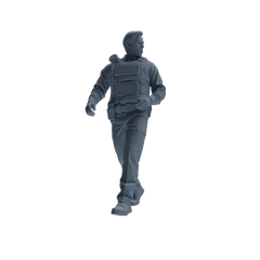 MRY-SFW SSTR127 Miniatures Soldier Model Kit Boston Attack Modern Boston Police Four-Person Patrol Group