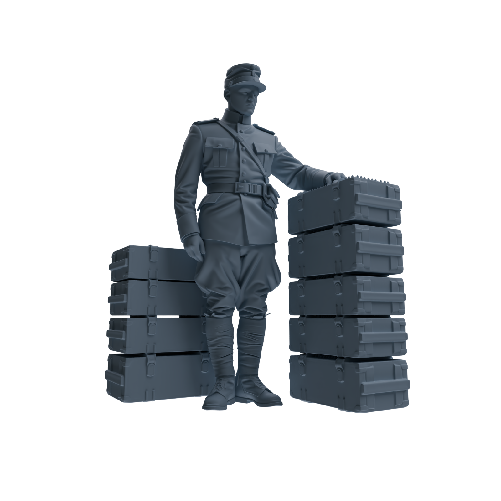 MRY-SFW SSTR261 WWI French Army Logistics Soldier Combat Readiness Four-Person Group