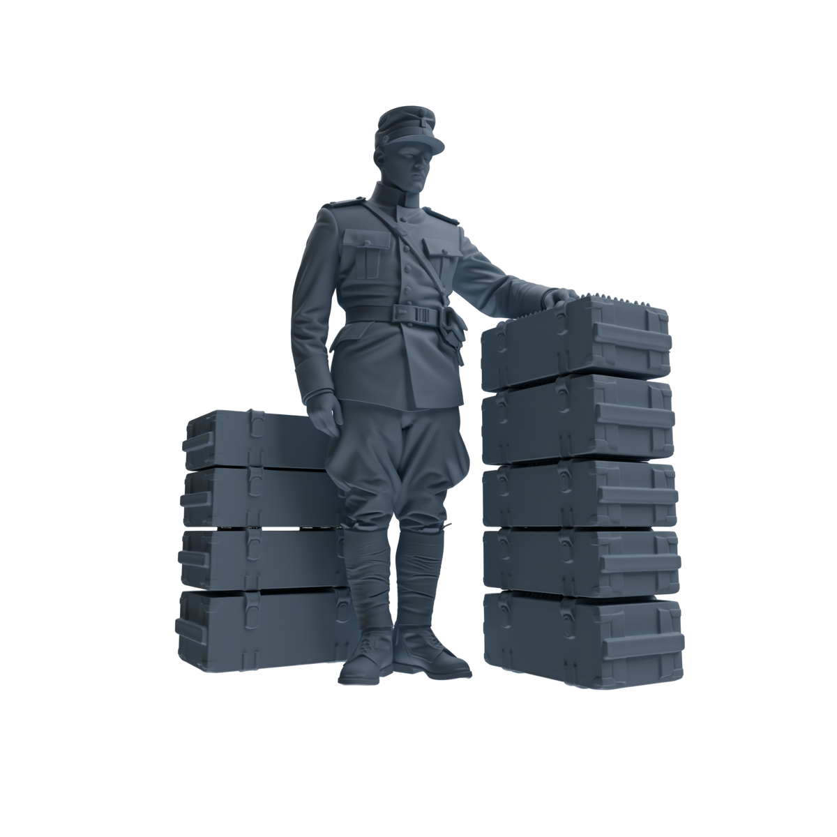 MRY-SFW SSTR261 WWI French Army Logistics Soldier Combat Readiness Four-Person Group — detail view 4