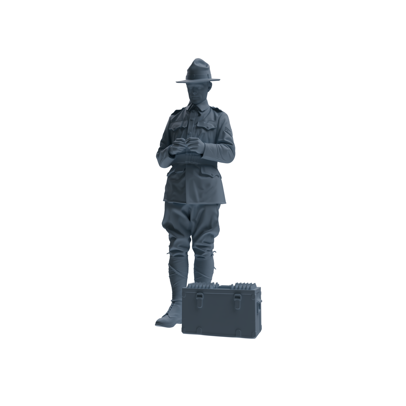 MRY-SFW SSTR267 WWI U.S. Army Logistics Soldier Combat Readiness Three-Person Group