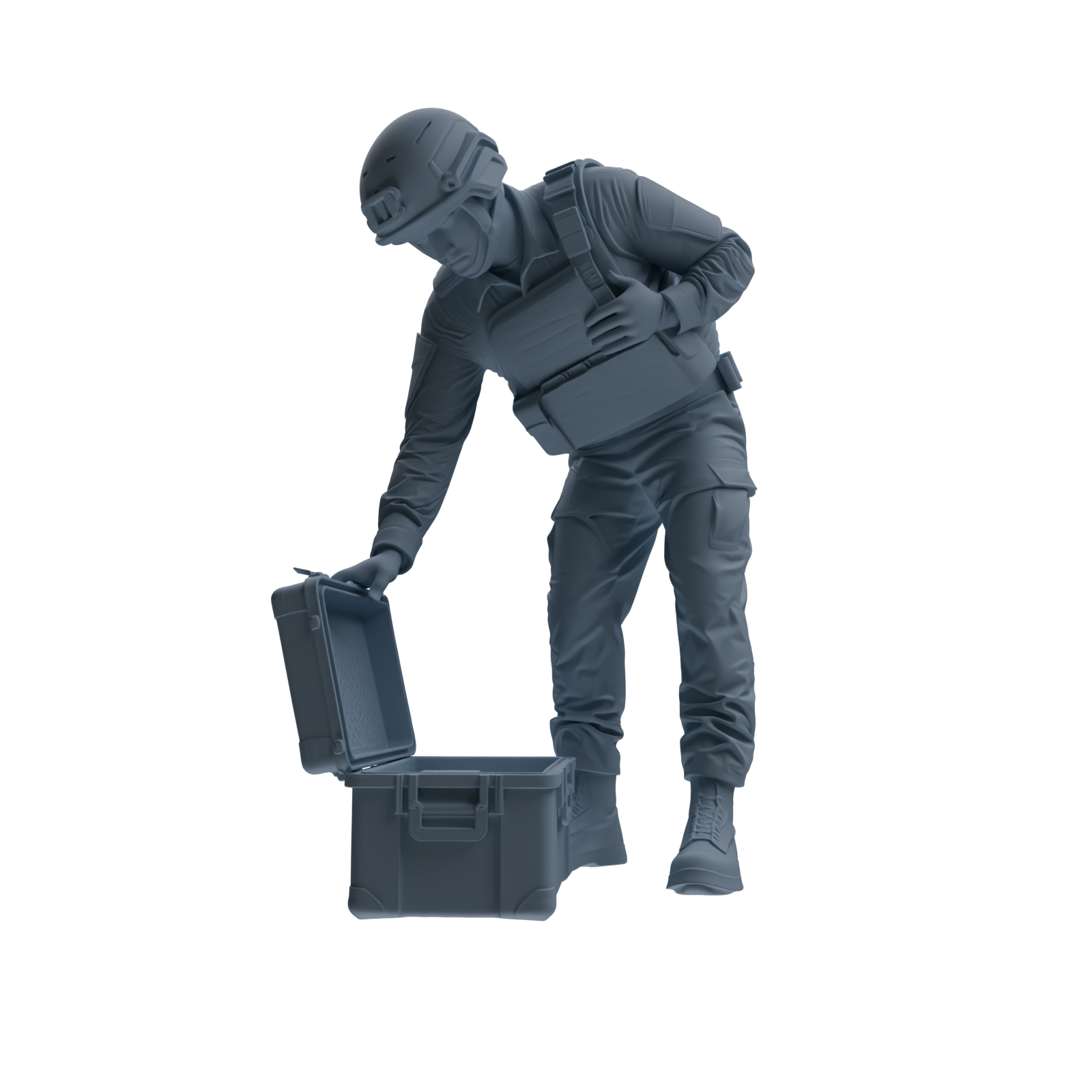 MRY-SFW SSTR239 Modern French Army Logistics Soldier Combat Readiness Four-Person Group