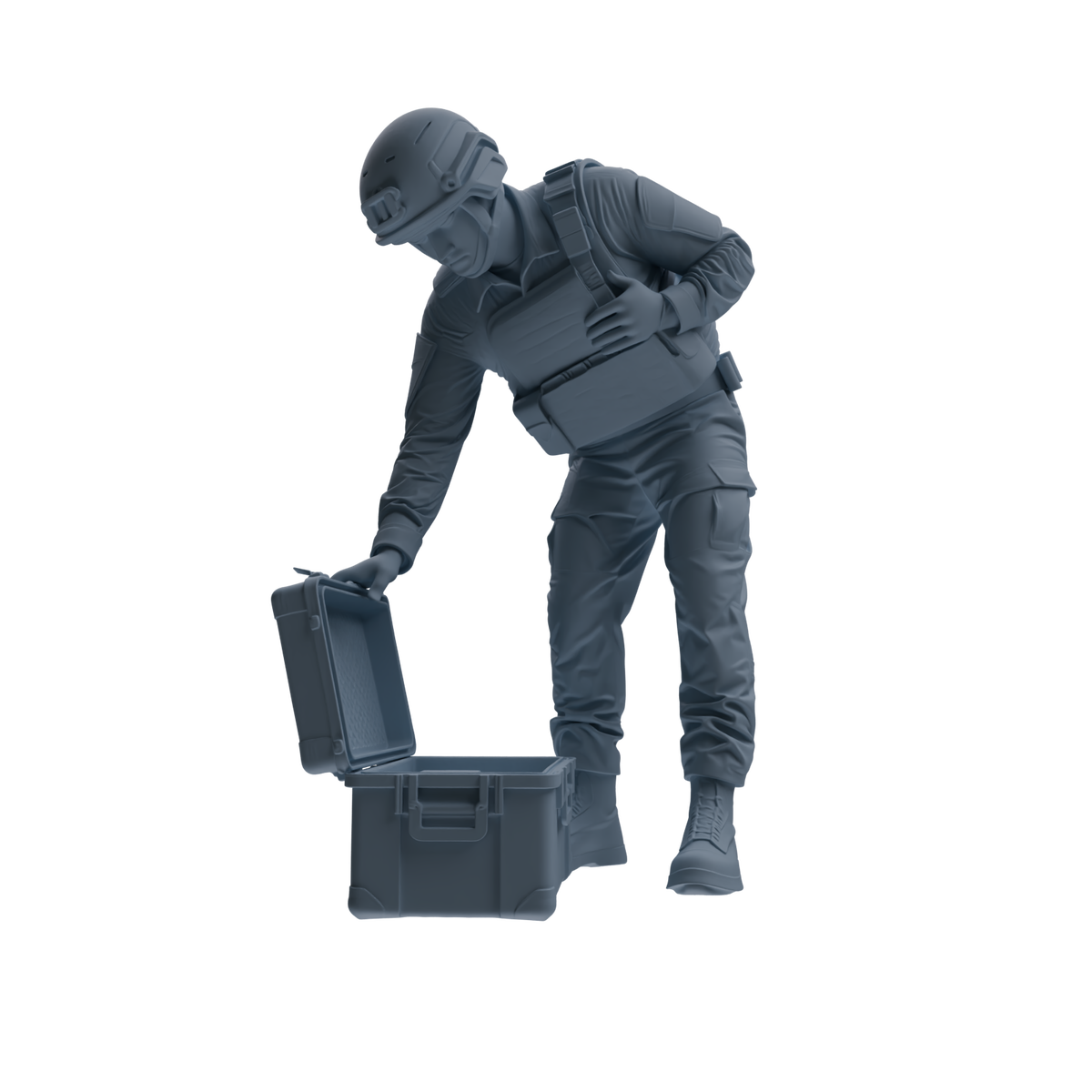 MRY-SFW SSTR239 Modern French Army Logistics Soldier Combat Readiness Four-Person Group — detail view 4
