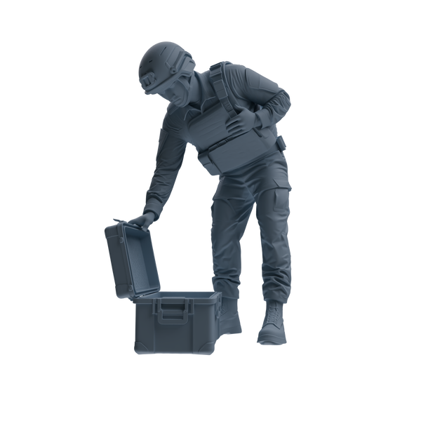 MRY-SFW SSTR239 Modern French Army Logistics Soldier Combat Readiness Four-Person Group
