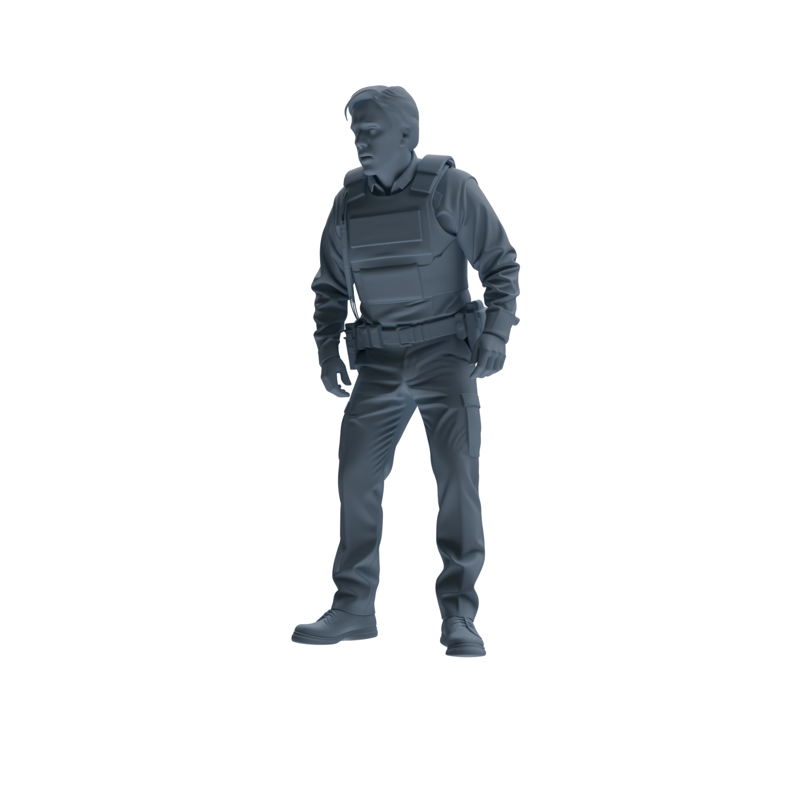 MRY-SFW SSTR129 Miniatures Soldier Model Kit Boston Attack Modern Boston Police Four-Person Tactics Group